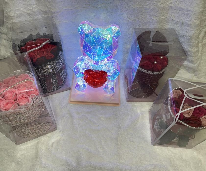 3D  мече 30 см , Букети от сапунени рози