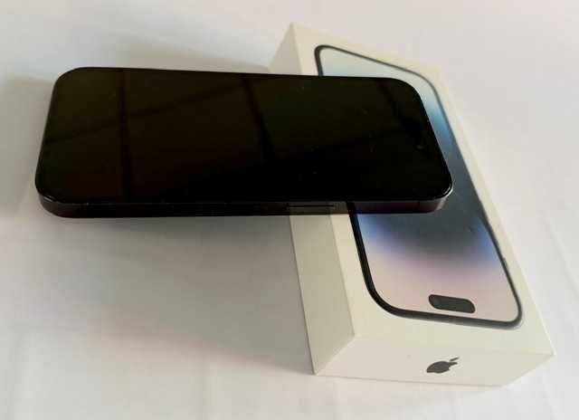 iPhone 14Pro, 256GB, Space Black, 100% baterie, neblocat - husa kevlar, 2 x folii protectie ecran sticla- impecabil
