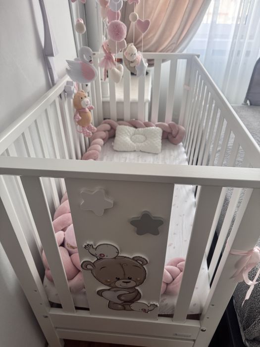 Pătuț bebe 3 in1, saltea inclusa