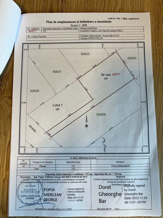 Teren Intravilan Fughiu Osorhei 70€/mp