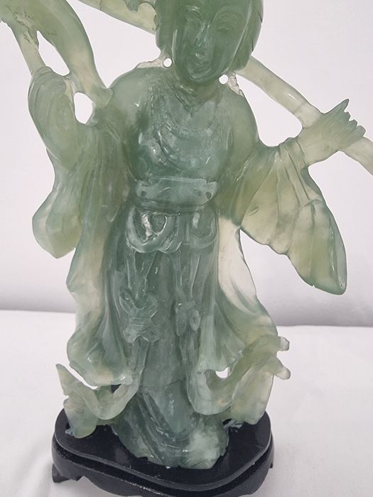 Statueta sculptura in jad natural / Quin Yin