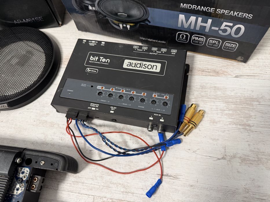 Авто озвучаване - високочестотни, средночестотни говорители, усилвател