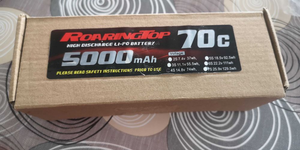 Rc Продавам 4s Li-Po батерия RoaringTop 5000 mAh 70C