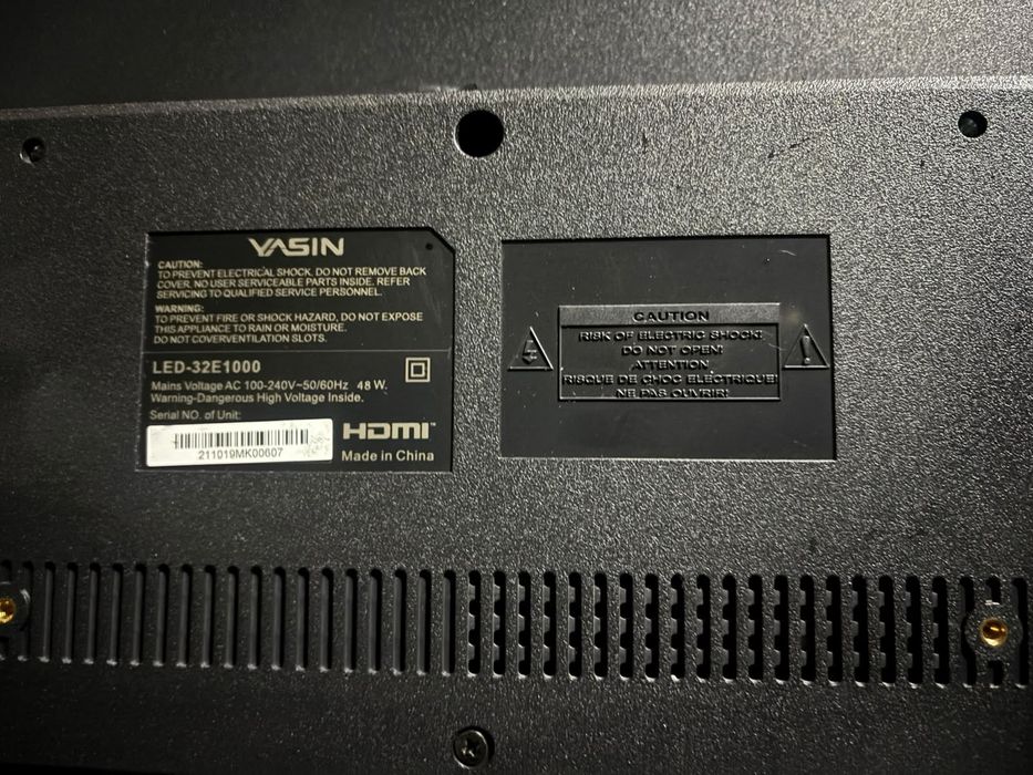 Продаётся телевизор LED-телевизор марки YASIN, модель LED-32E1000