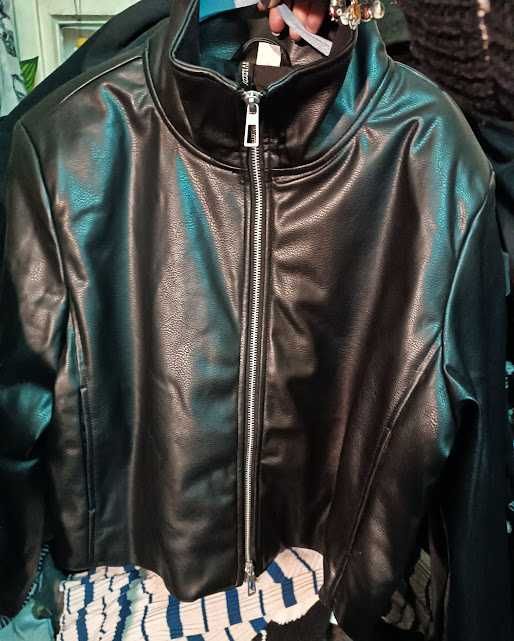 кожено дамско яке