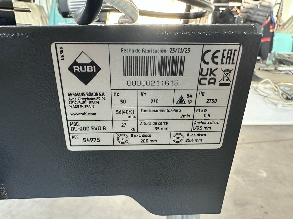 Rubi DU-200 EVO 8 850mm машина за рязане на плочки