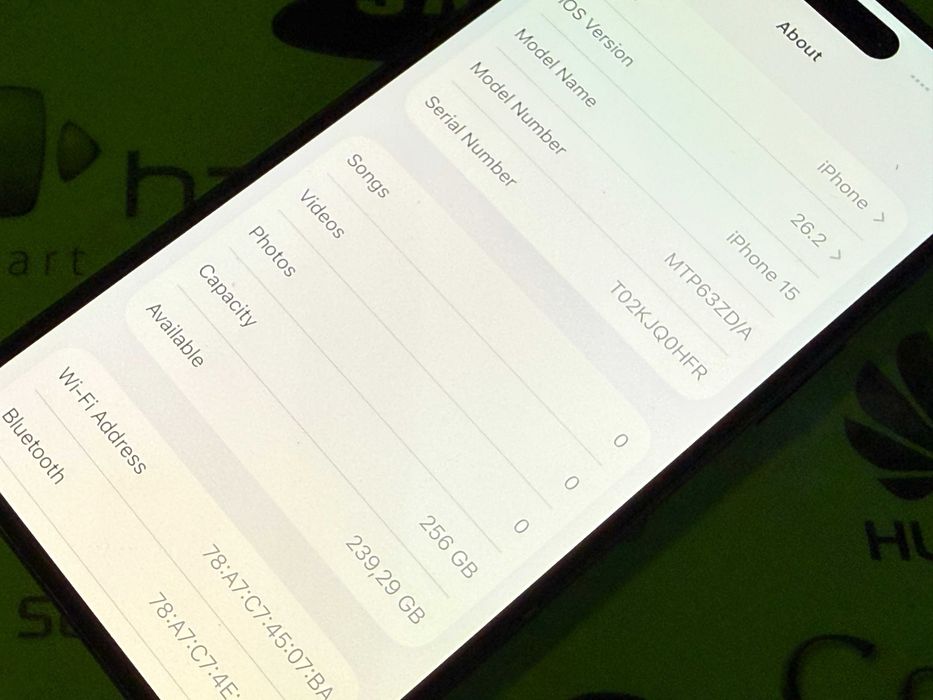 iPhone 15 256gb фабрично отключен.Гаранция
