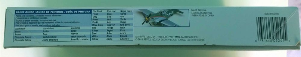 REVELL Model Kit Aircraft N. American P-51D MUSTANG 1:48 scale