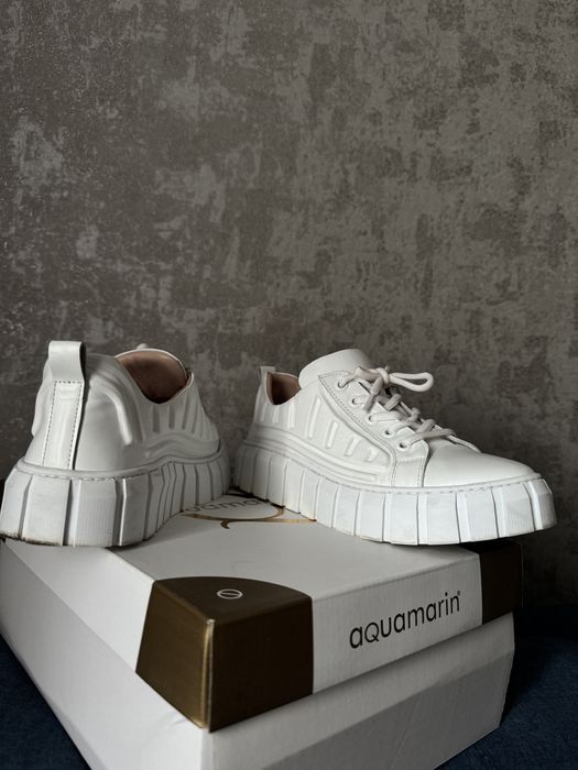 Белые кеды кожаные (Турция)