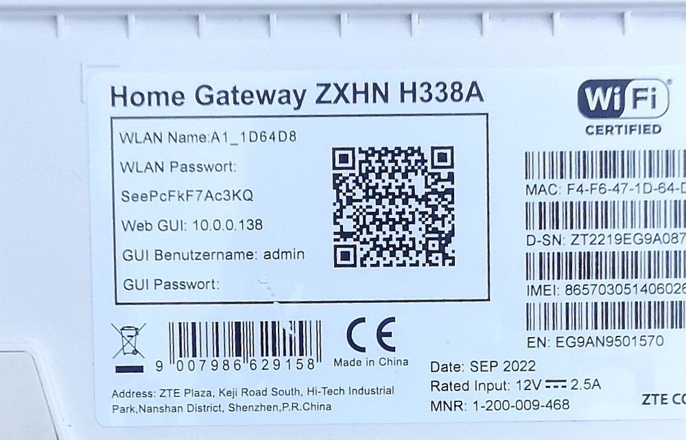 Router modem Wifi cu cartela sim 4G ZTE H338A liber de retea
