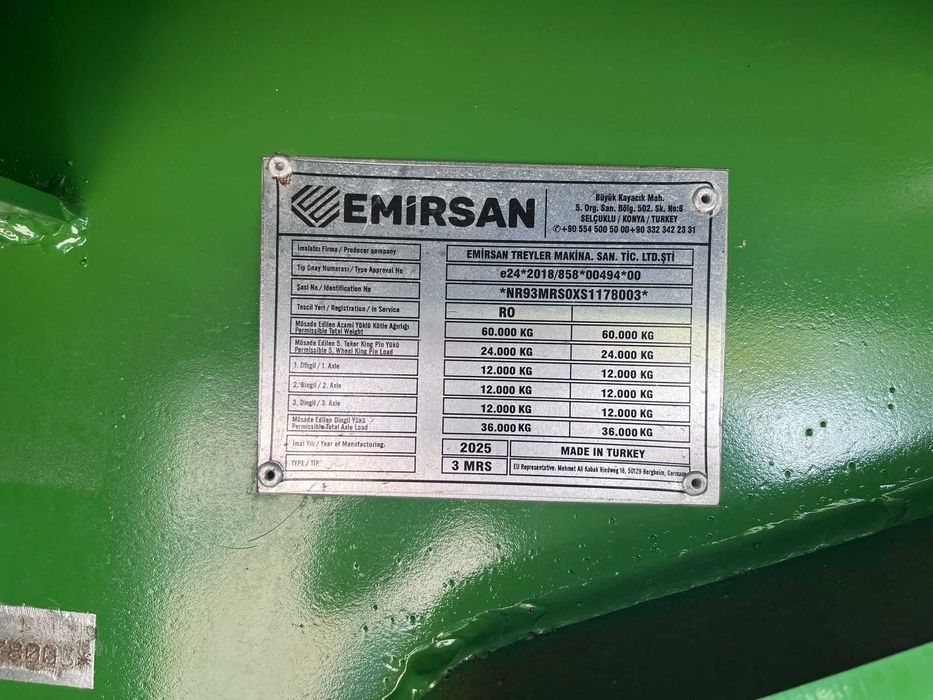 Vand trailer pentru utilaje - Emirsan