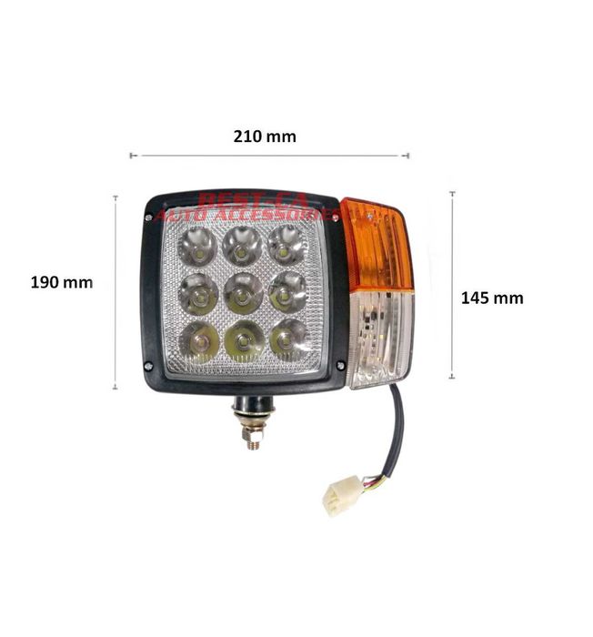 Set 2 buc LED faruri cu semnalizare tractor 54W, 12-24V, 5400 lumeni