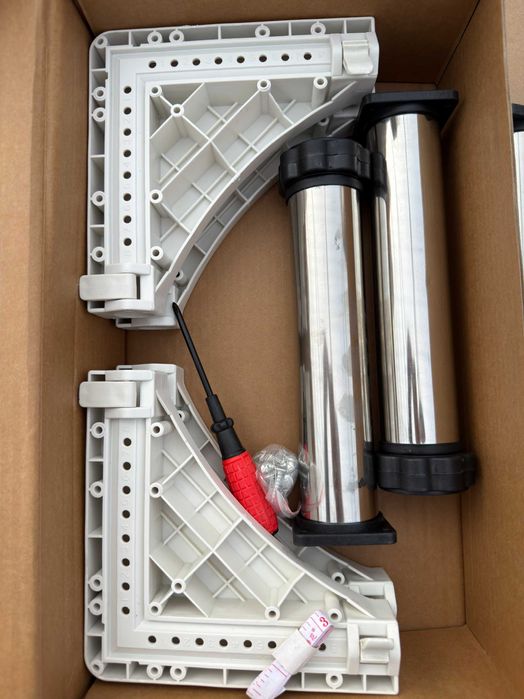 DEWEL suport pentru frigider / electrocasnice 23-26 cm, bază reglabilă