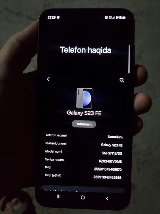 Samsung s23fe sotiladi