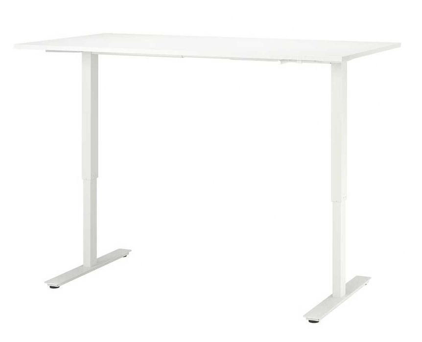 Birou cu cadru reglabil pe inaltime si lungime manual Ikea TROTTEN 120x70 cm