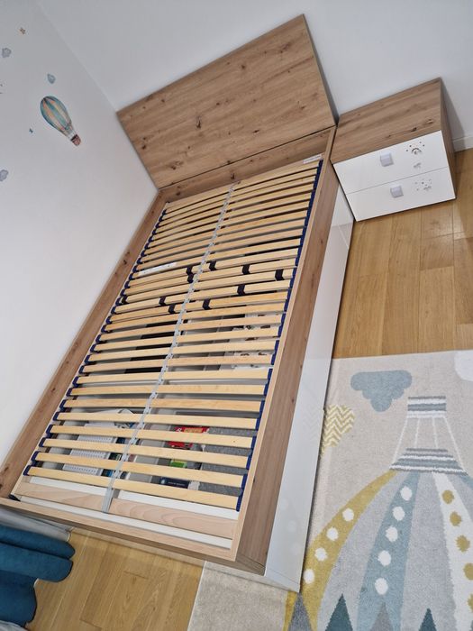 Pat dormitor cu sertare +noptiera 120x200