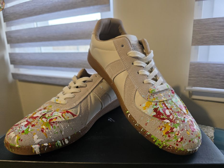 Стилни маратонки с арт дизайн – кожа