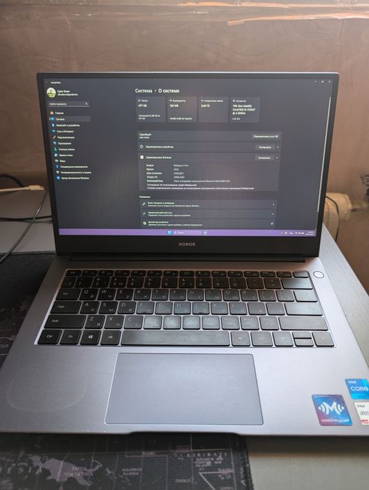 Honor MagicBook X14, Intel Core i5-1135G7, RAM 8 ГБ, SSD 512 ГБ