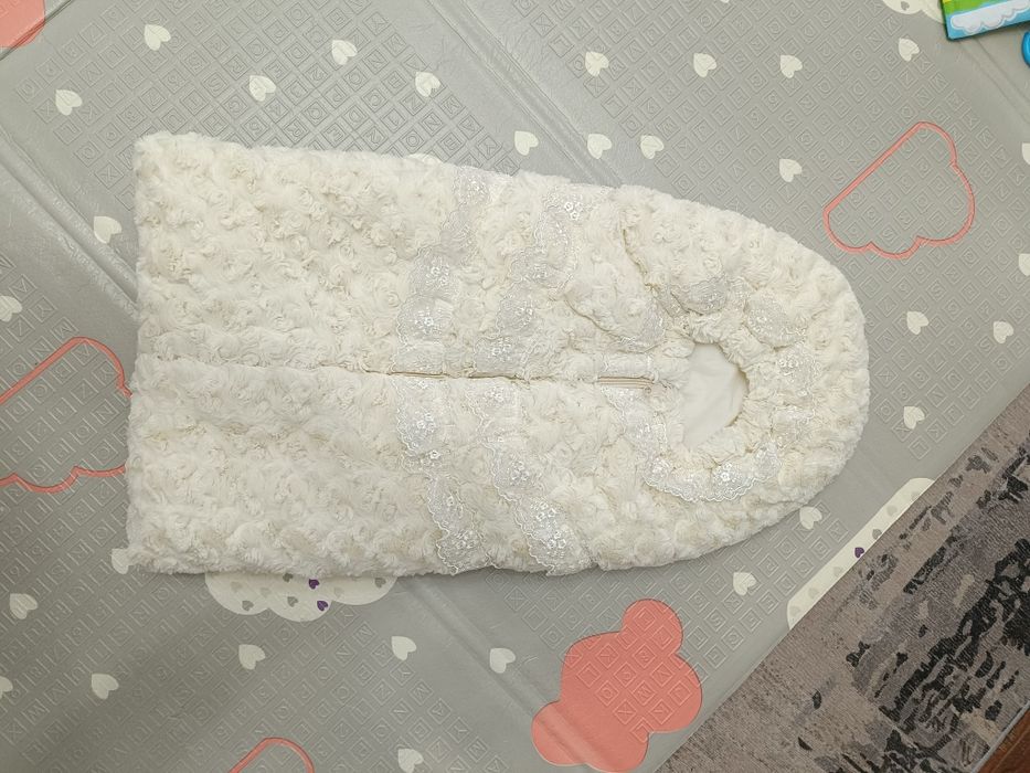 Конверт кокон ажур барашек