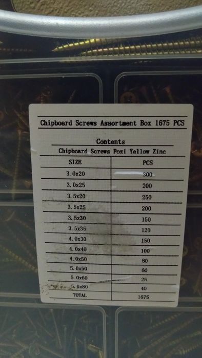 Trusa Holsuruburi lemn 1675 bucati