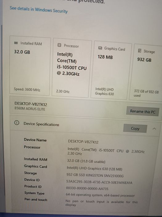 Vând Procesor Intel 10th gen i5 10400T