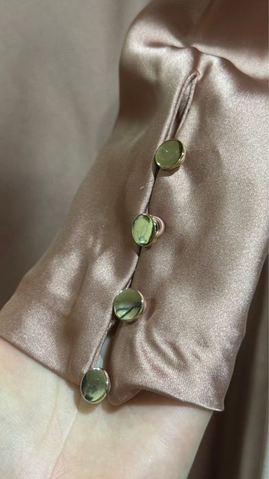 Rochie satin lunga zara M