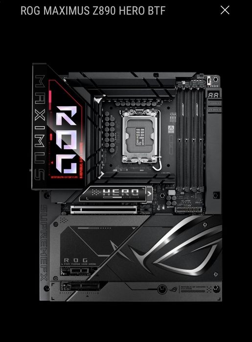 Placa de baza Asus ROG Z890 Hero BTF pentru intel ultra series