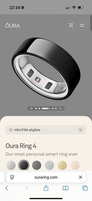 Oura ring 4 кольцо 15й размер