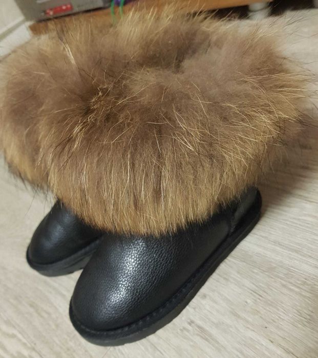 Ghete tip UGG cu blana naturala