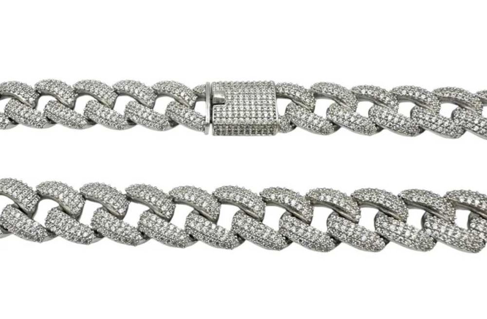 Colier Cuban Double G Argint + Bratara Cuban Double G Argint