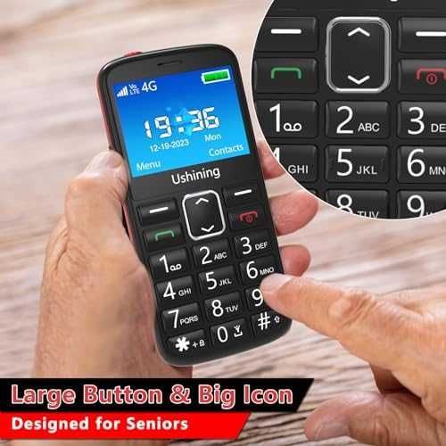 Нов Мобилен телефон с големи бутони за възрастни Отключен SOS бутон