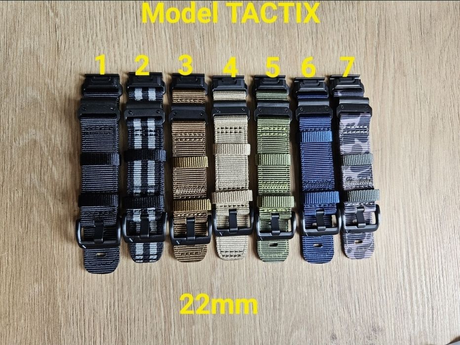 Curea textil model TACTIX pt fenix 7, 6, 5, 7X, 6X, 5X (22mm, 26mm)