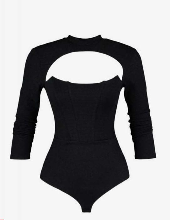 Trendyol черно боди / блуза