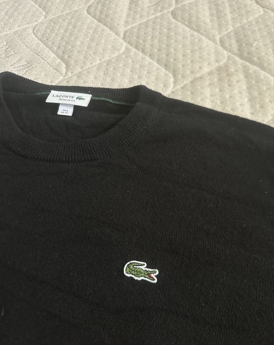 Lacoste Wool Crew Neck Sweater вълнен пуловер