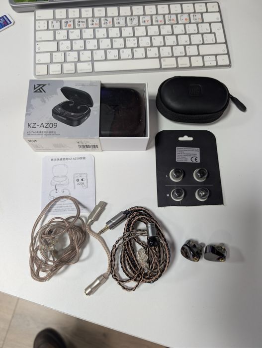 Kz Castor Pro + Bluetooth наушники Kz Az09