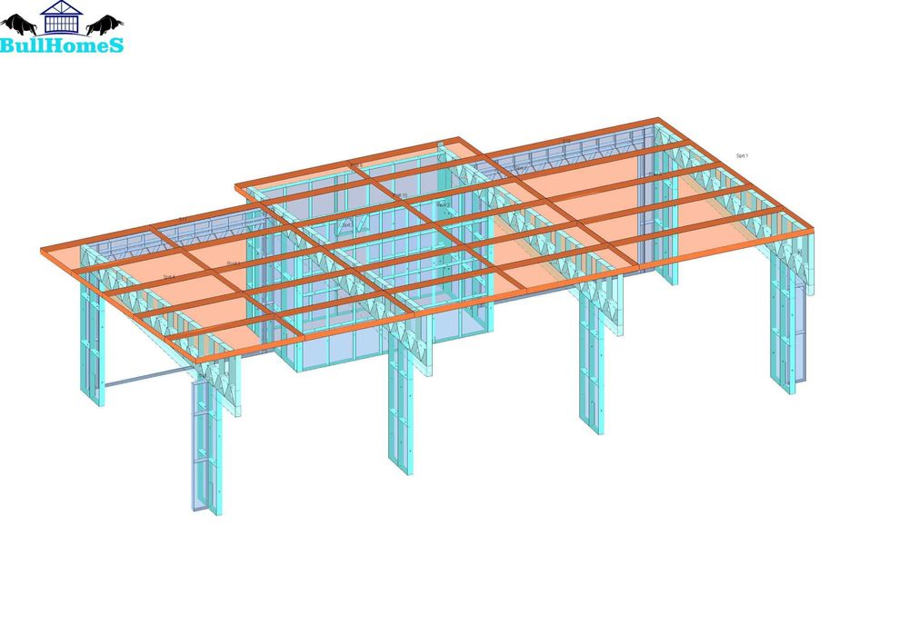 Конструкция за Автомивка - 131м²-15.4м x 8.5м