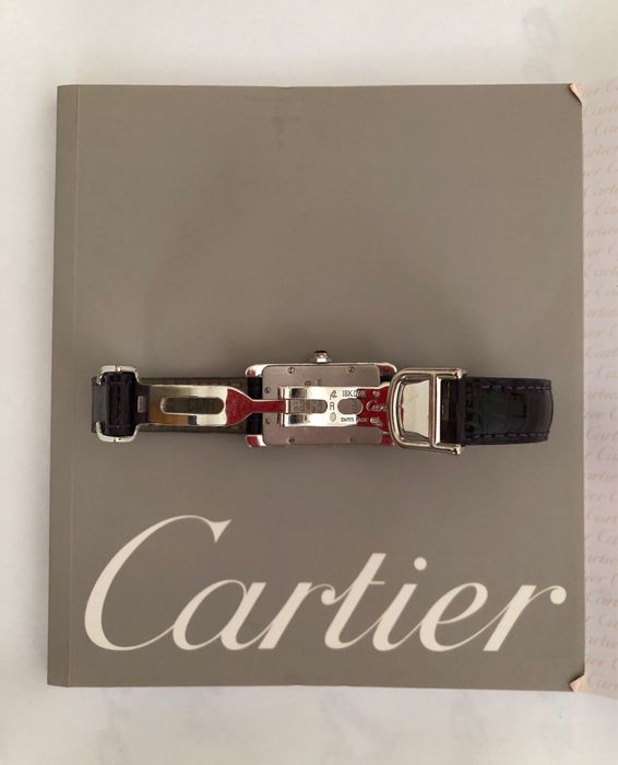 Ceas Cartier Tank Américaine – Aur Alb 18KT