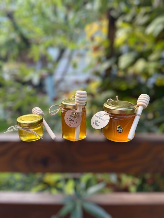 Бурканчета с мед - подаръци за гости-100% чист мед различни разфасовки