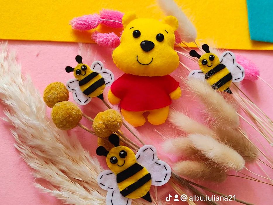 Figurine fetru pentru lumanari botez