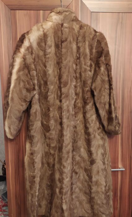Две дълги палта от норка естествен косъм - размер М