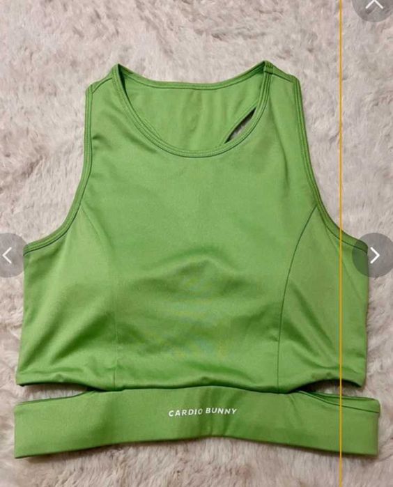 Bustiera sport cardio bunny L verde crud