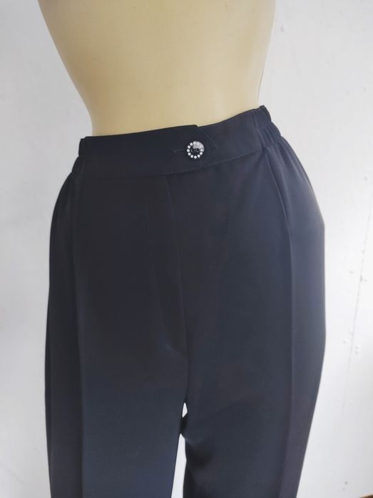 Pantaloni negri dama clasici elastic in talie M L