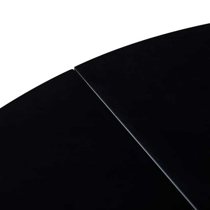 Кръгла трапезна маса 80 см с 4 крака - бяла/черна