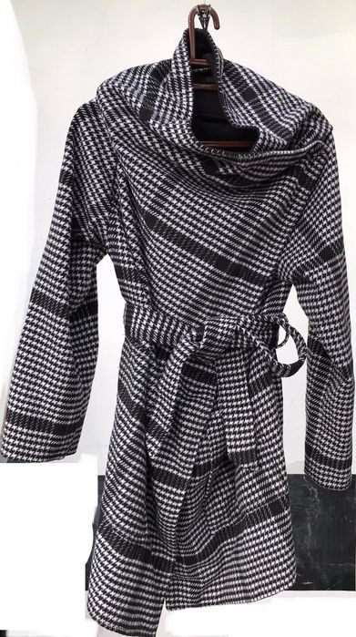 palton dama lana cu cordon in talie, fancurier gratis