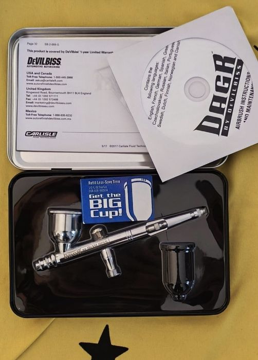Aerograf profesional DeVilbiss DAGR – NOU, în cutie originală