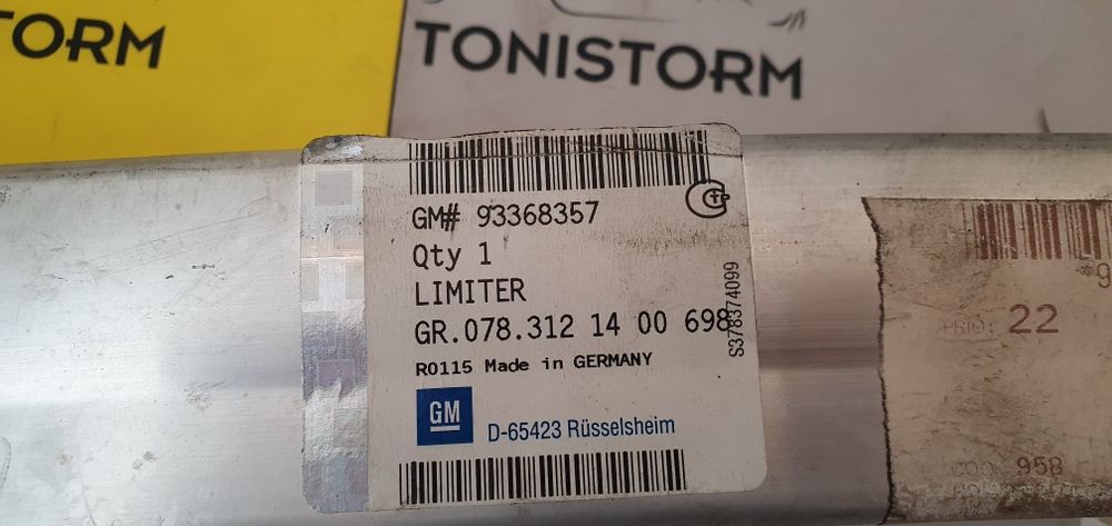 Intaritura bara fata, armatura bara fata Opel Meriva A, gm 93368357,