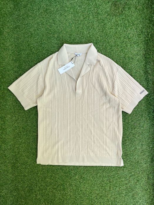 Мъжка блузка : Calvin Klein Jeans Open Knit Polo Shirt - Cream S