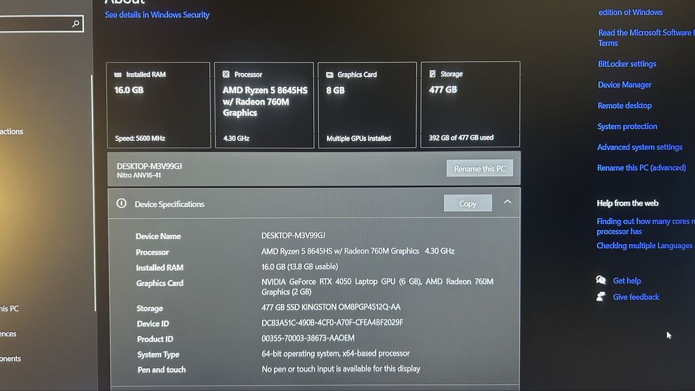 Leptop Acer Nitro 16