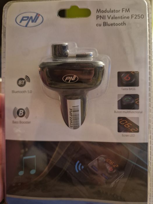 Modulator FM cu bluetooth