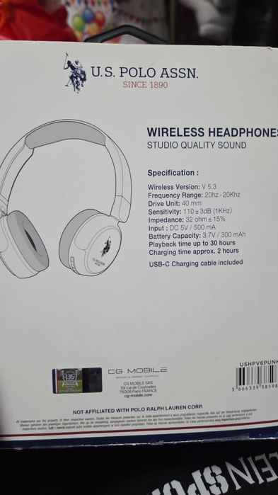 Căști fără fir U.S.POLO ASSN. originale